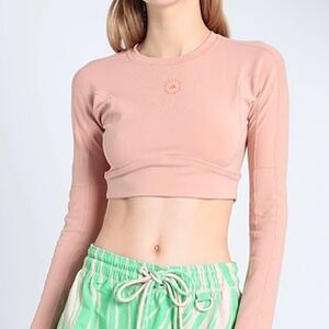 adidas by Stella McCartney TrueStrength Cropped Long Sleeve Top NWT Size Small